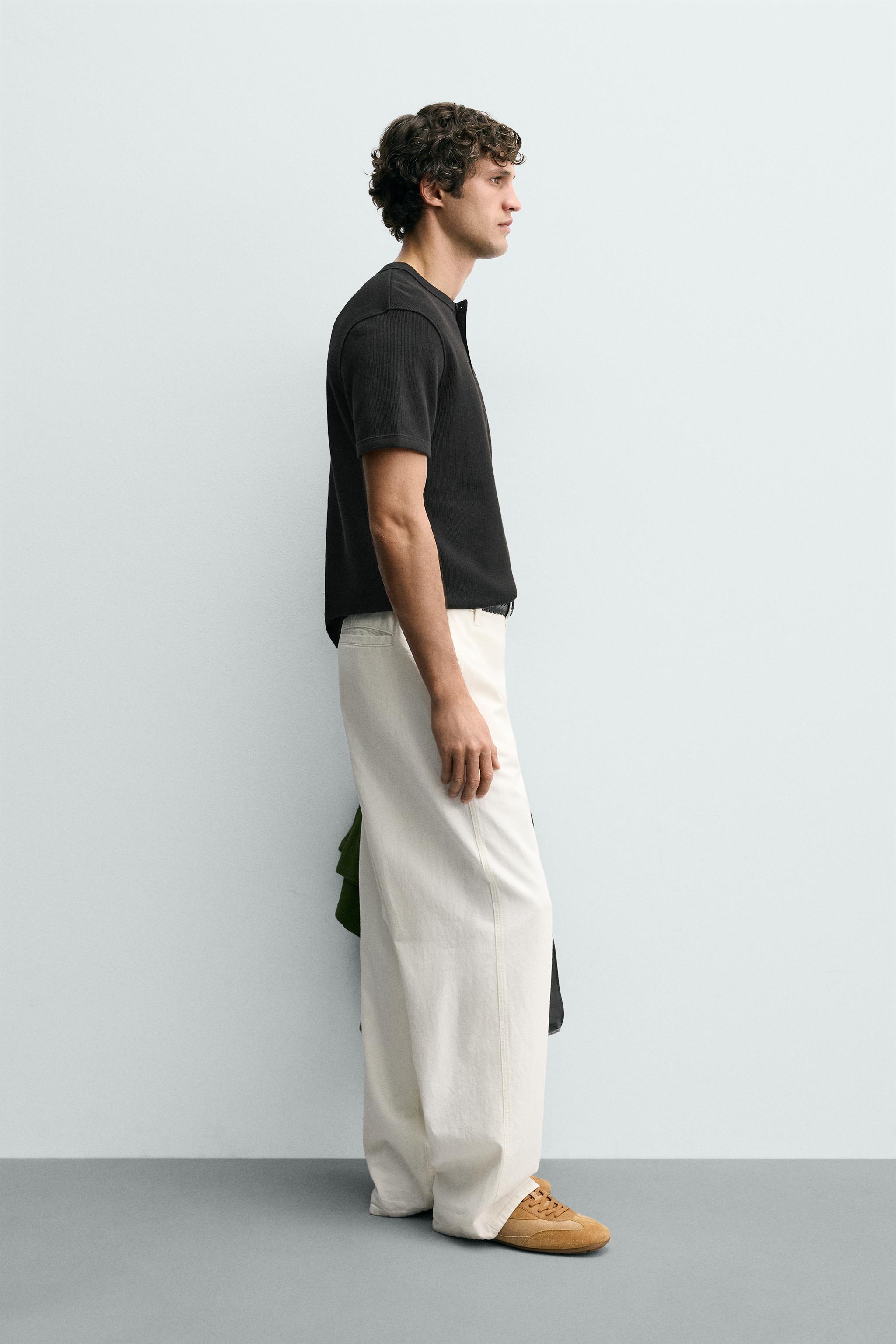 TEXTURED HENLEY SHIRT